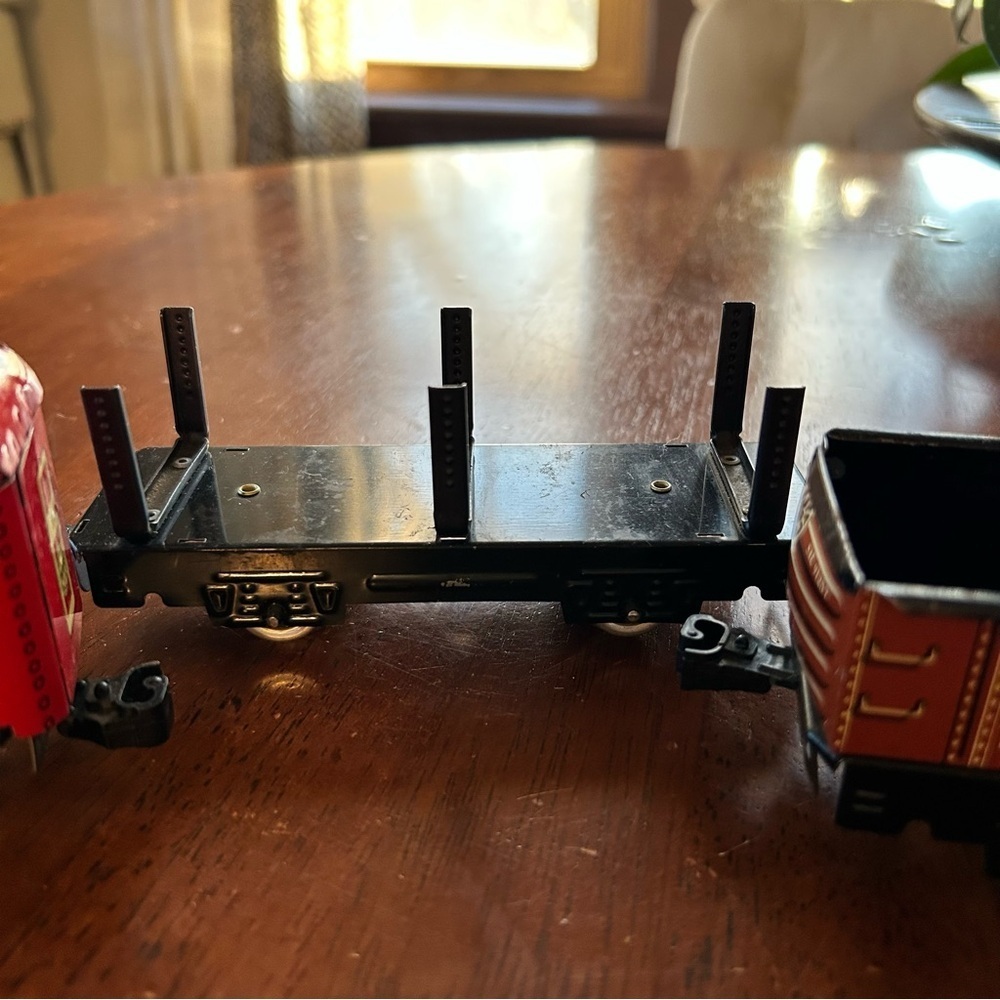 3 Vintage Metal Train Cars, Pullman, Lumber and Coal THINK HOLIDAY DECOR - Picture 4 of 13